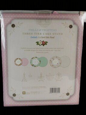 Talking Tables Frills & Frosting Cakestand Birthday Multicolor NIP Entertaining